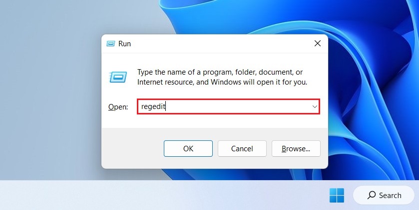 Open the Registry Editor