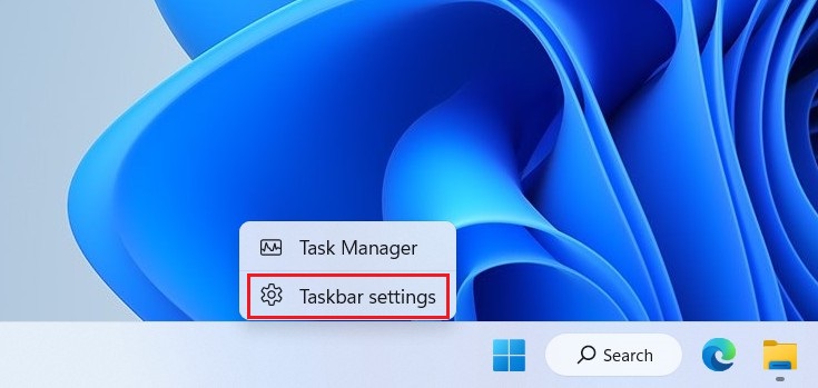 Taskbar settings